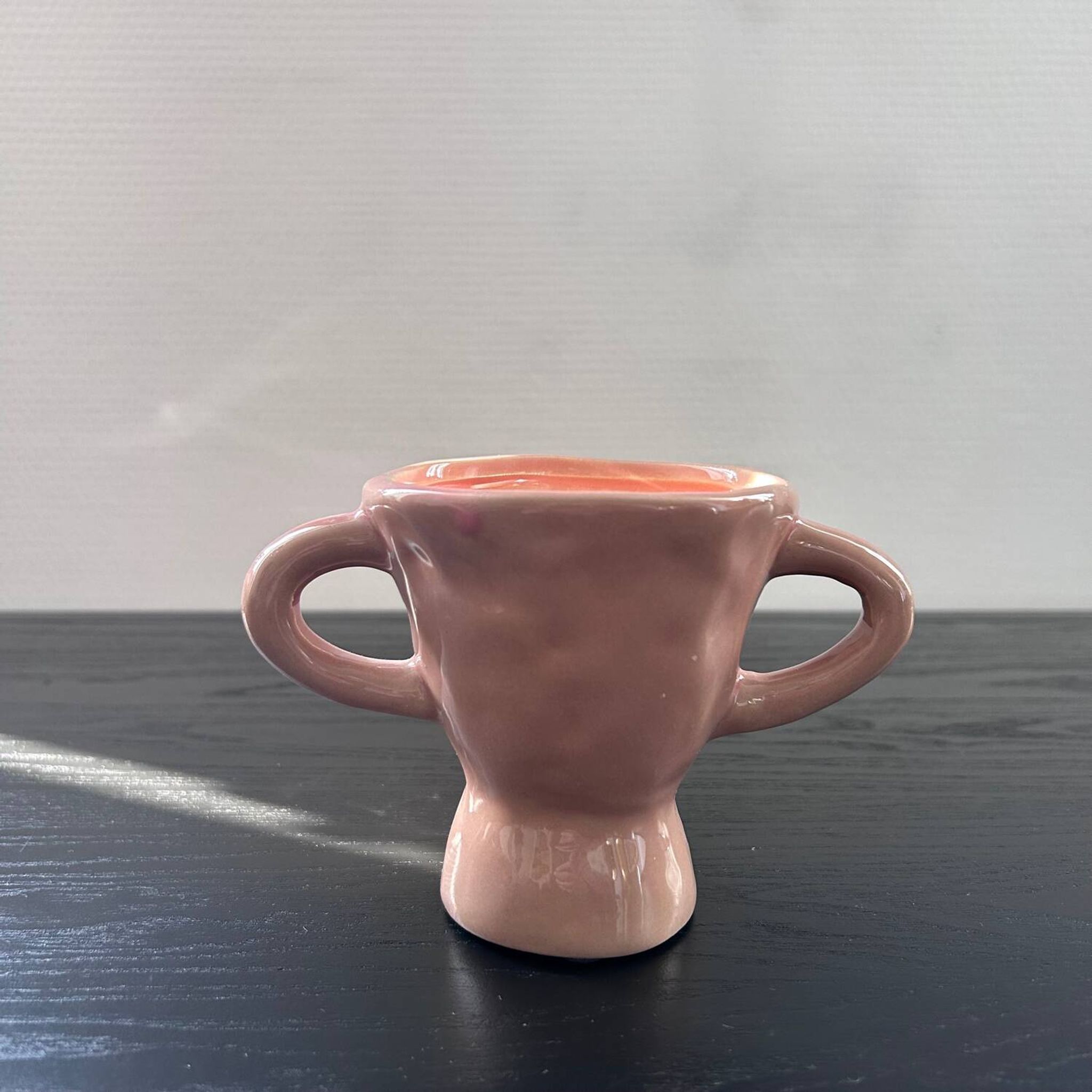 Vase artisanal rose