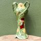 Slip vase, thistle motif, Art Nouveau