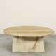 1970s Italian Travertine Minimalist Geometric Coffee Table. Modern/Midcentu
