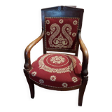 Empire style armchair in mahogany