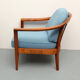 Fauteuil des années 1960 en cerisier bleu, Wilhelm Knoll