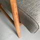 Gray fabric armchair type 300-190 by Polish designer H. Lis, 1960s