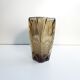 Old Art Deco vase - Smoked cut glass - France 1940