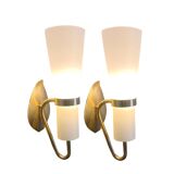 Pair of Mid-Century Glass Sconces
