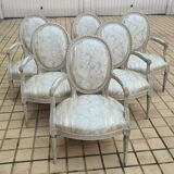 Suite de 6 fauteuils époque Louis XVI , vers 1785
