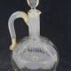 Daum Nancy, thistle carafe, engraved, gilded, crystal, very good condition.