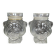 Pair of vintage jars candy jar bear head