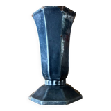 Antique enamelled cast iron vase