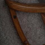 Pair of modern Swedish lounge chairs, shearling sheepskin and elm, 1940s.