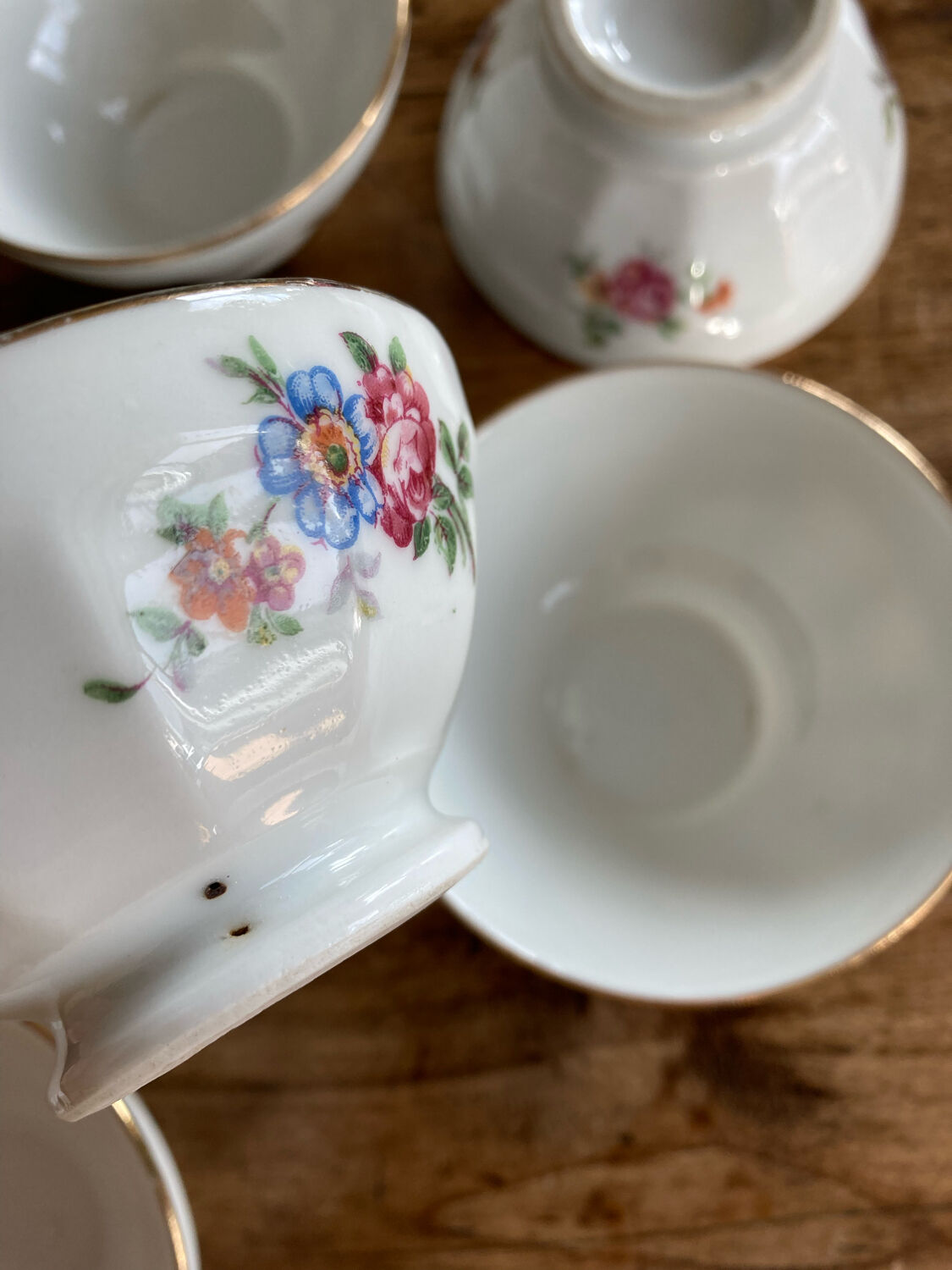 Small faceted bowls - porcelain