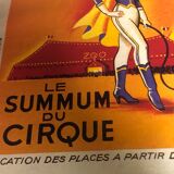 Affiche ancienne cirque pinder ortf la piste aux étoiles
