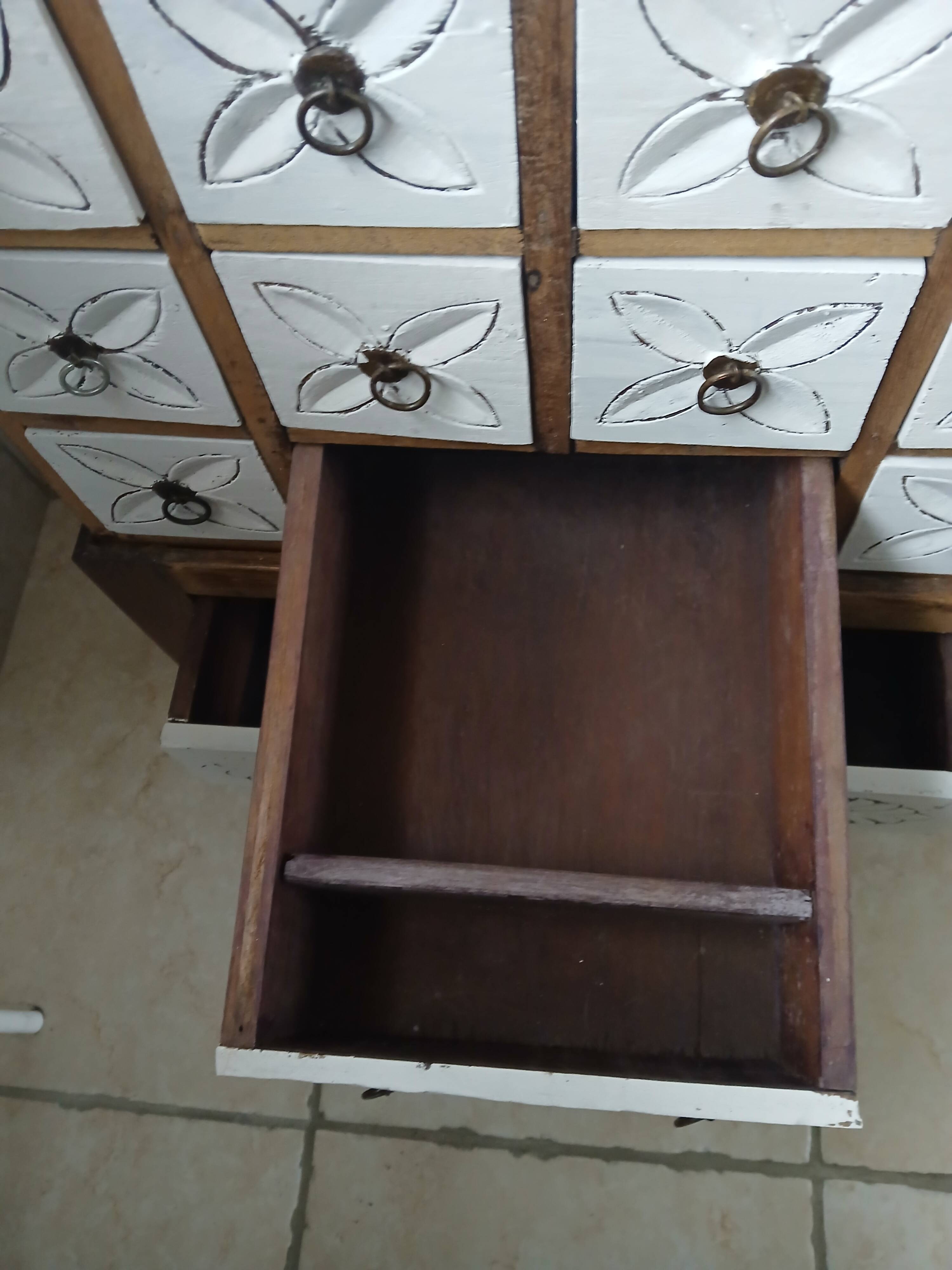 Indonesian-style drawer cabinet.