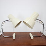 Set of two beige table lamps designed by Josef Hůrka for Napako 1970