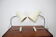 Set of two beige table lamps designed by Josef Hůrka for Napako 1970