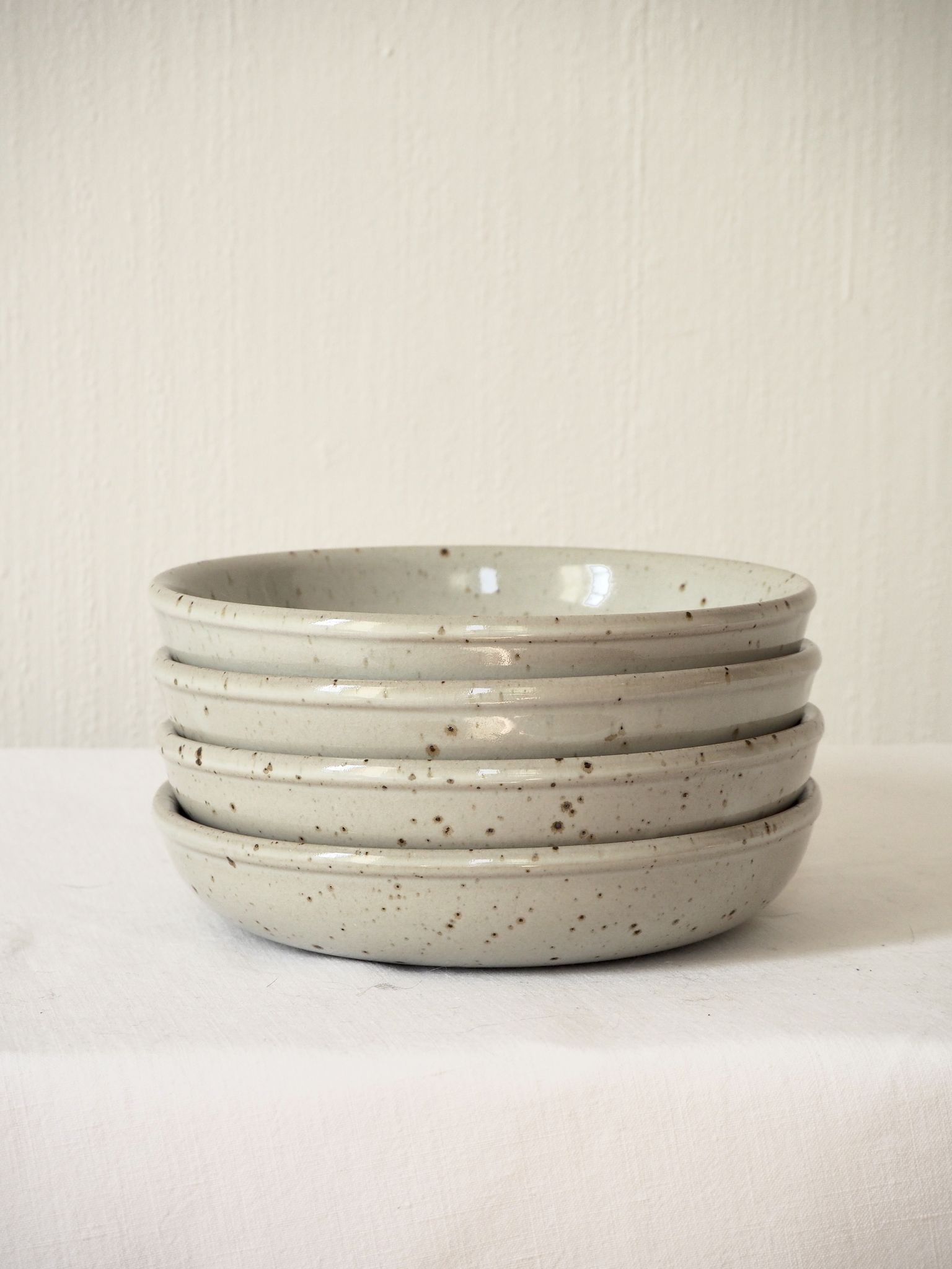 Set de 4 assiettes creuses en grès du Marais