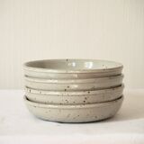 Set of 4 hollow plates in sandstone of the Marais