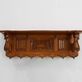 20th century Belgian Oak Coatrack in Baroque Bruegel Style