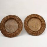 2 caned trays