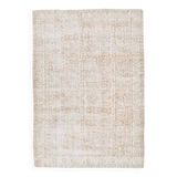 5x12 Pastel Beige Pink Turkish Vintage Area Rug, 160x375Cm
