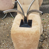 Series of 6 velvet chairs, Gastone Rinaldi 1970