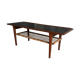 Table basse scandinave en teck mobelintarsia