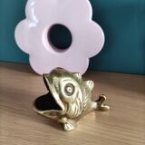 Cendrier bronze poisson England