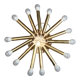 Plafonnier 14 ampoules en laiton