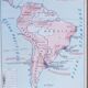 School poster wall map Rossignol Montmorillon South & North America