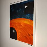 Signed abstract painting