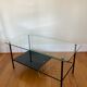 Coffee table 50s metal and glass