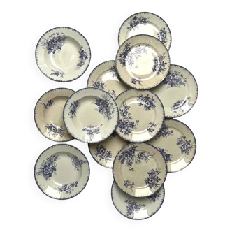 Plates Terre de fer flowers