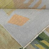 9x12 Kilim Pastel Tones Overisze Anatolian Flatweave Kilim Rug, 270x352 Cm