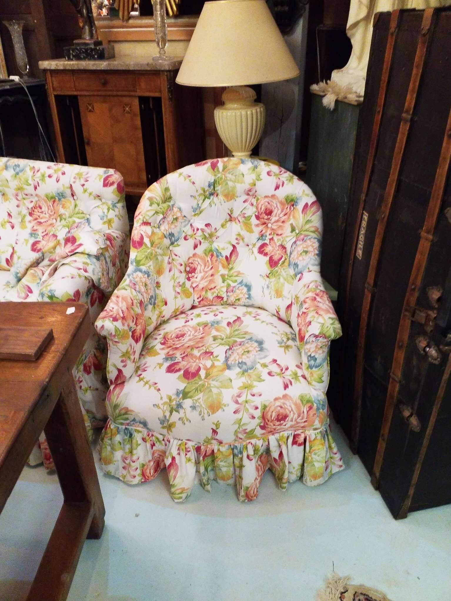 Pair of toad armchairs