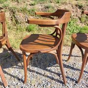 4 fauteuils Baumann en bois courbé