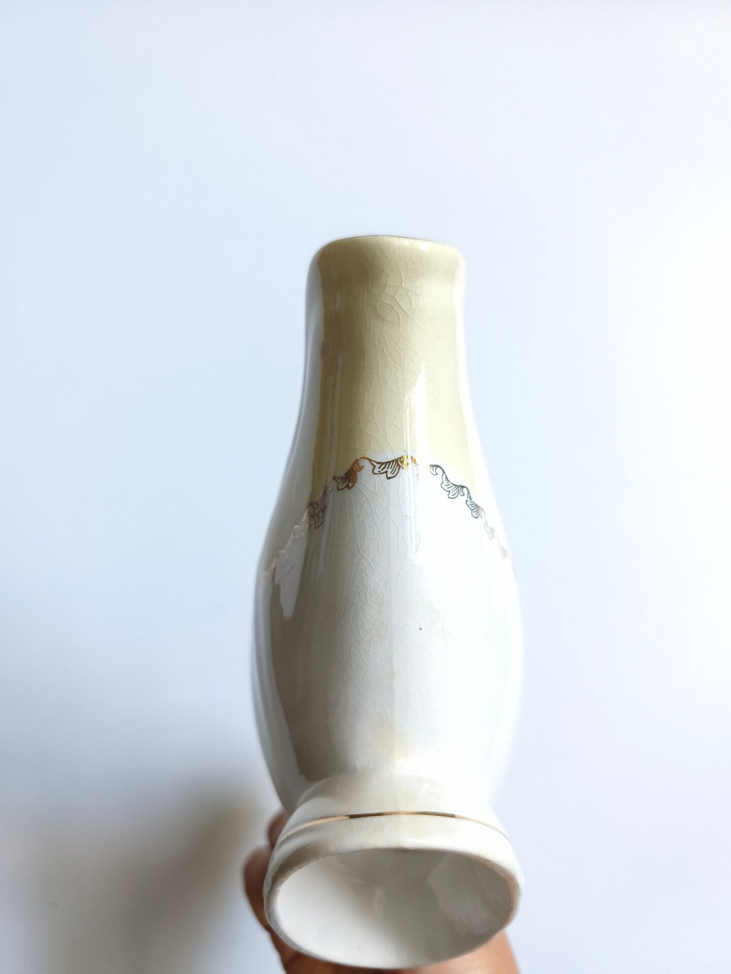 Vintage sauce boat L'Amandinoise model Paola white cream flowers
