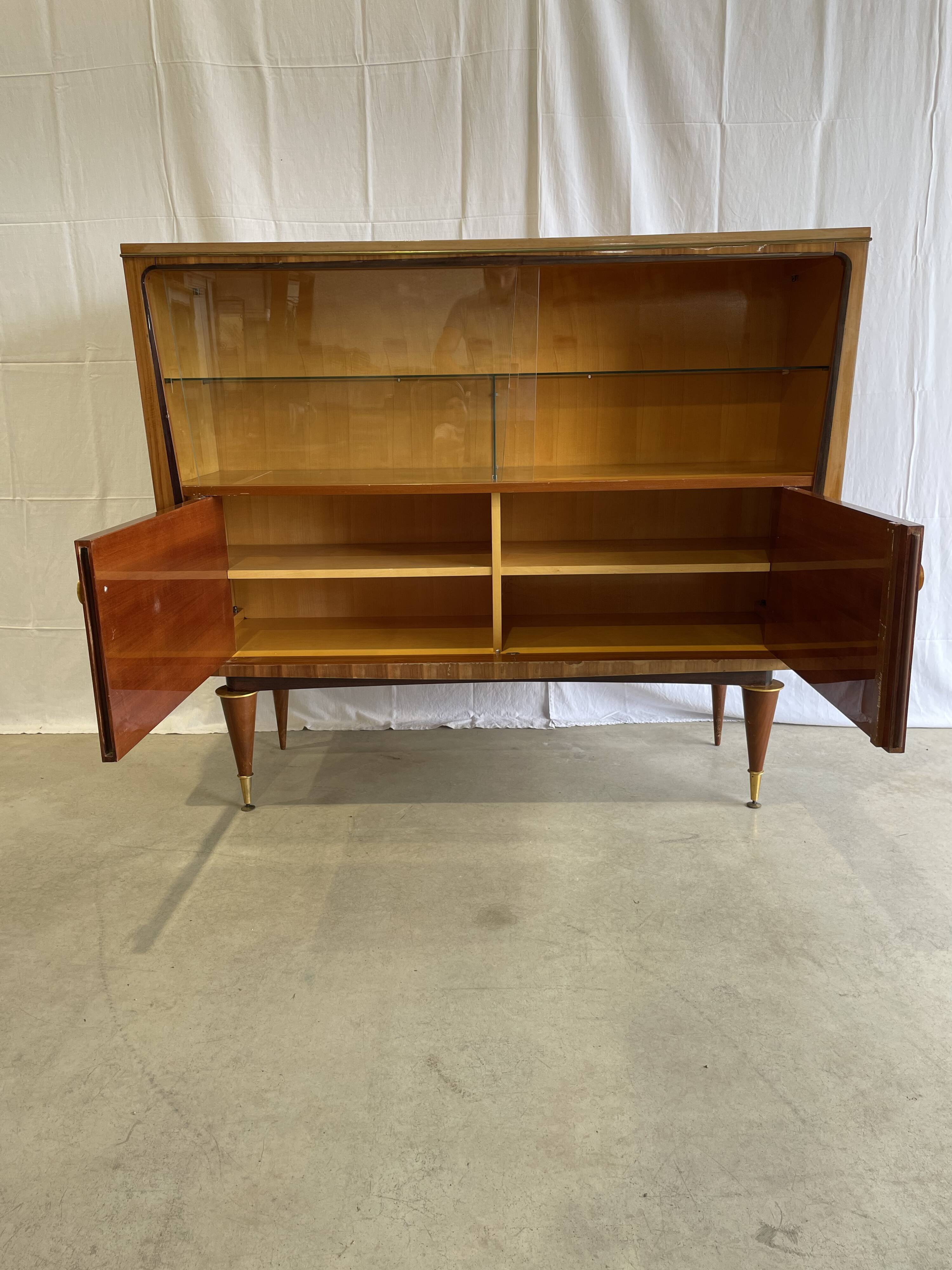 Showcase cabinet vintage wooden storage