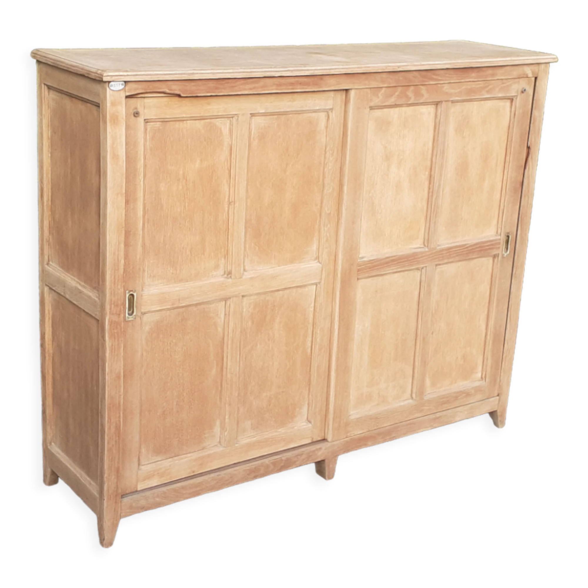 Parisian buffet 2 sliding doors raw wood oak