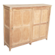 Parisian buffet 2 sliding doors raw wood oak
