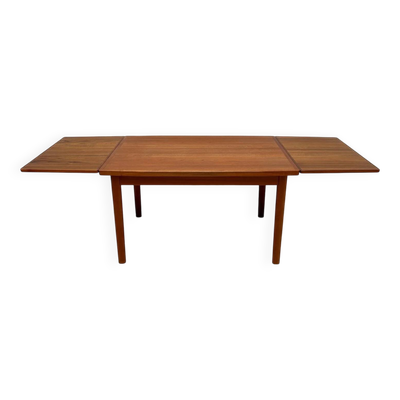 Table à manger extensible vintage danoise en teck des années 1960 par Vamo Sønderborg.