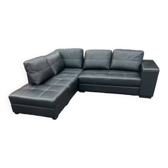 Leather corner sofa