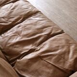 Canapé Sloop Ligne Roset par Michel Ducaroy en cuir cognac, années 1970