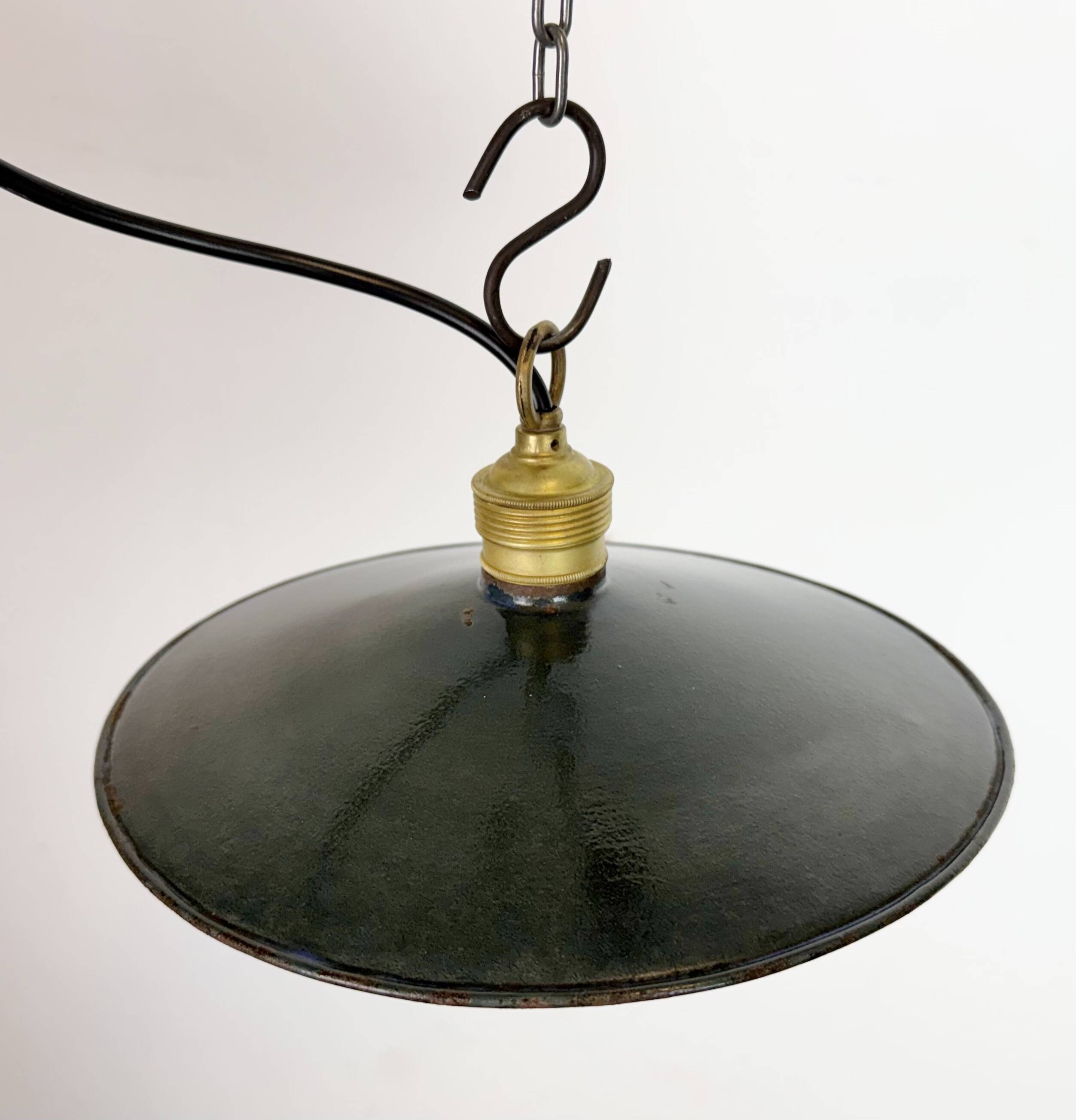 Industrial Dark Blue Enamel Light, 1930s