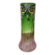Antique Legras vase – green and transparent with polychrome enamel – Art Nouveau