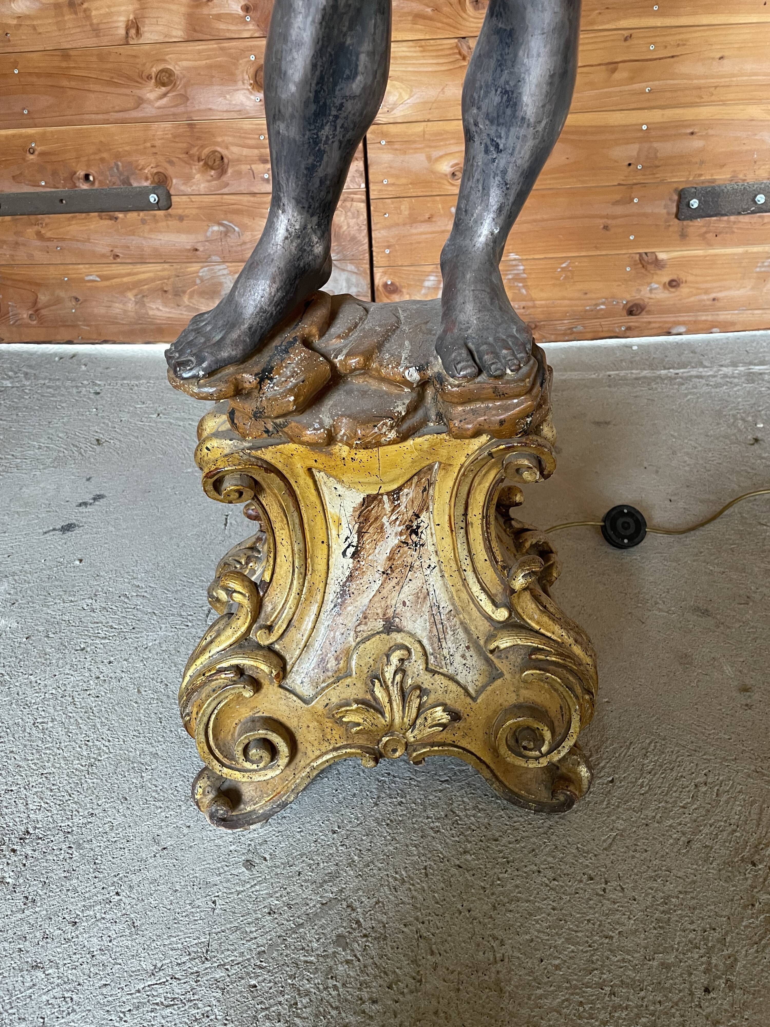 Nubian torch floor lamp