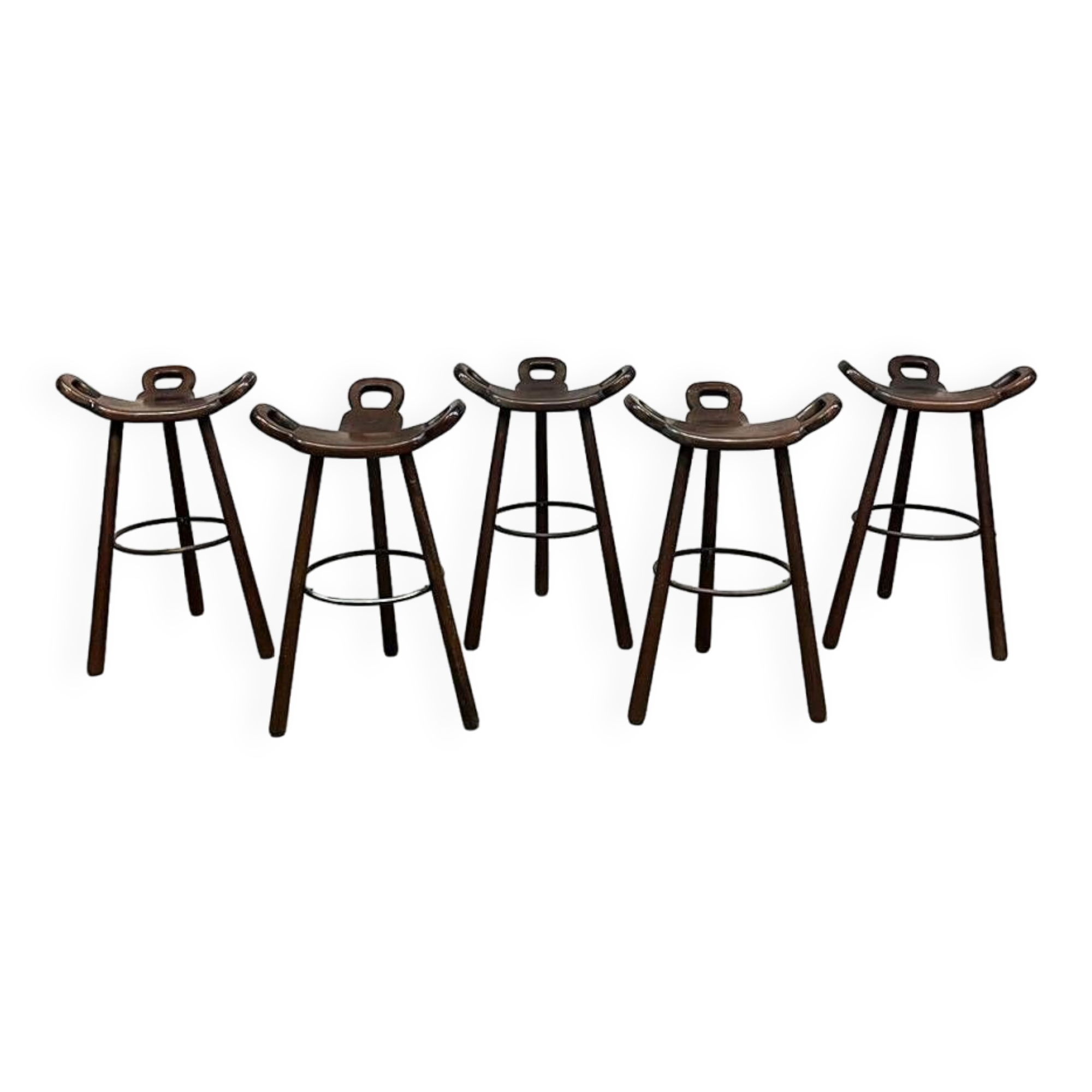 Vintage Spanish barstools brutalism Marbella
