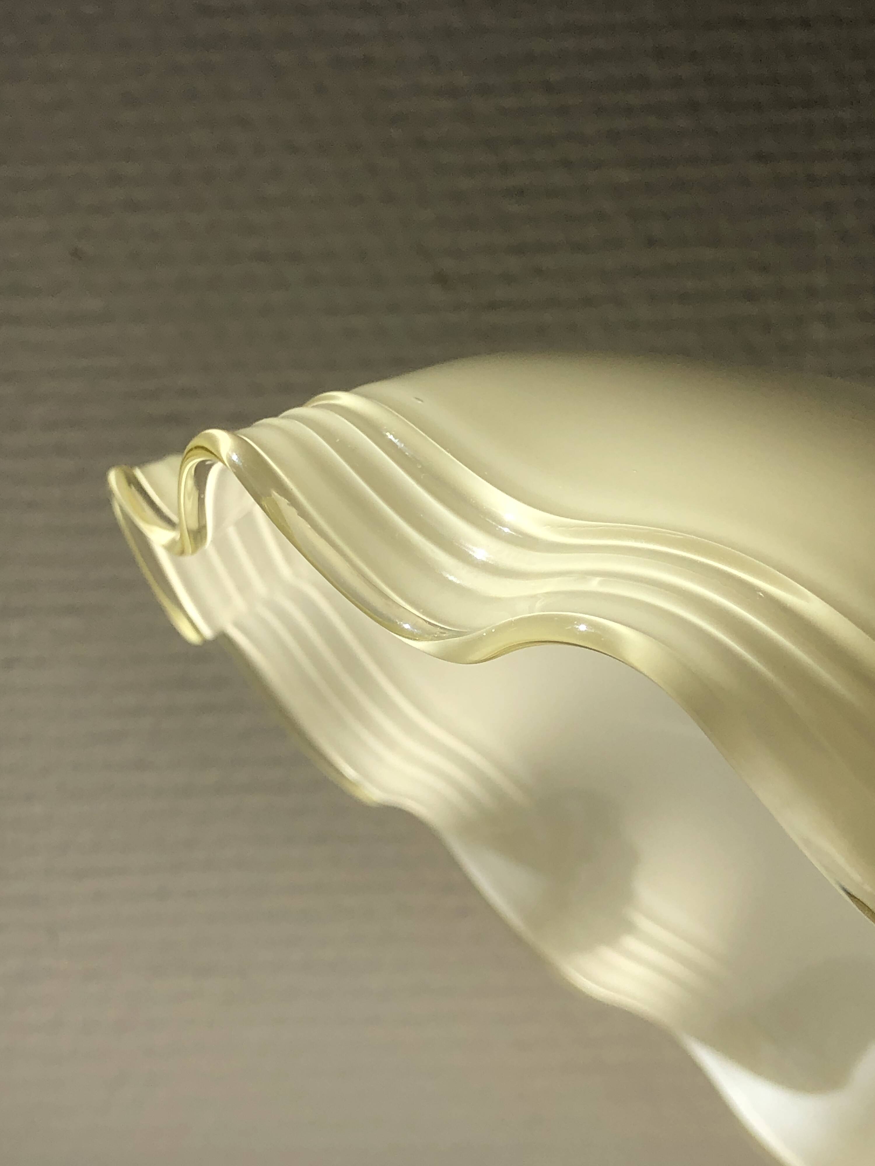 Cream-colored opaline light fixture