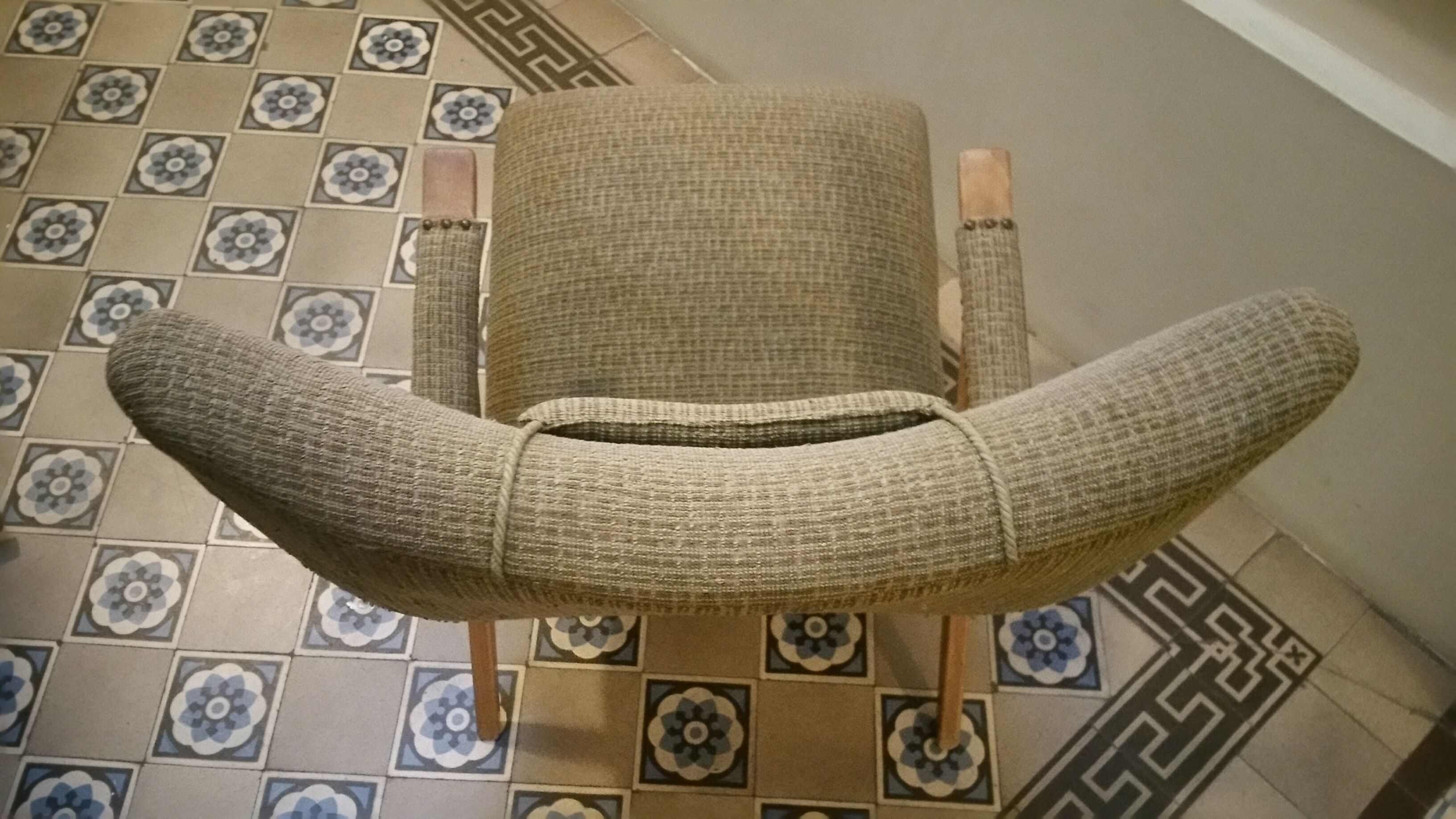 Zig Zag Chair taupe Scandinavian years 50/60