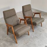 Pair of 6956 armchairs restored by Interier Praha, production 1965