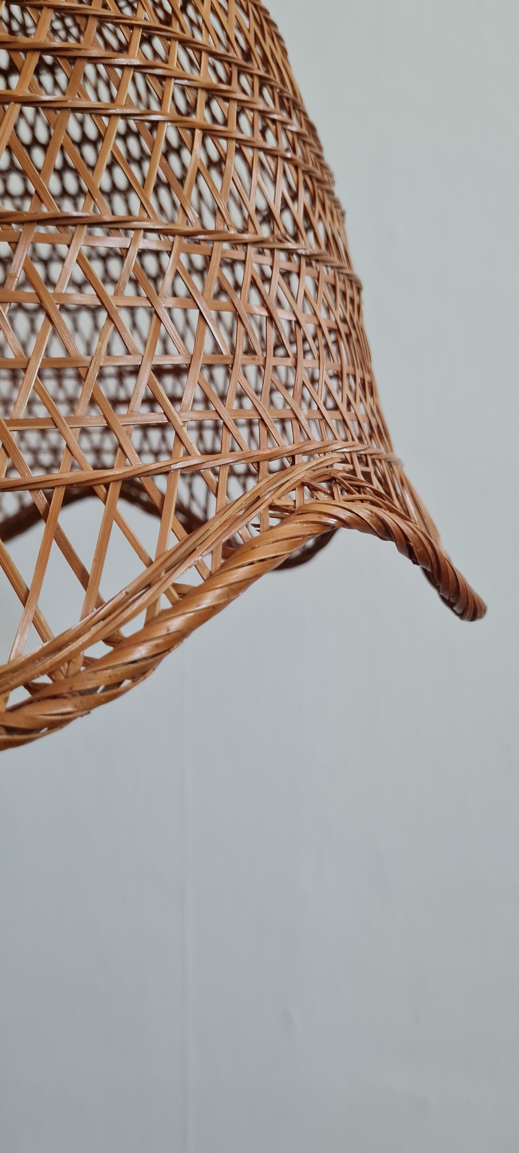 Vintage wicker pendant lamp