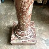Red marble column